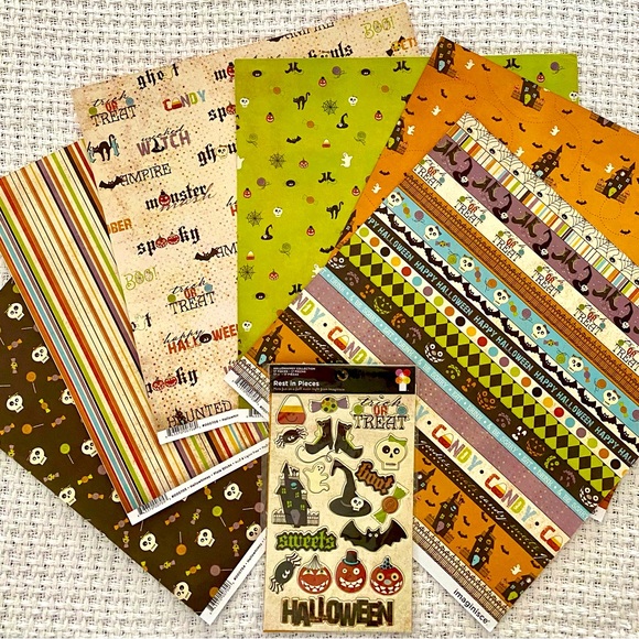 👻🎃 IMAGINISCE “HALLOWHIMSEY” SCRAPBOOKING BUNDLE. DISCONTINUED DESIGN! - Picture 2 of 12